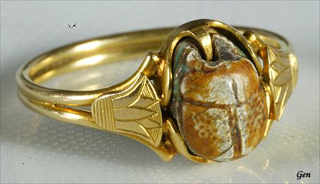 古代エジプト（紀元前） スカラベ スティアタイト リング 指輪