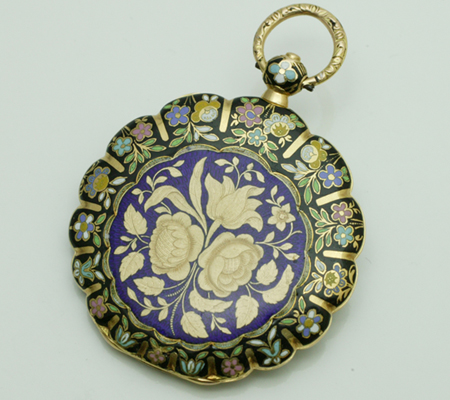19世紀　エナメル　懐中時計　アンティーク