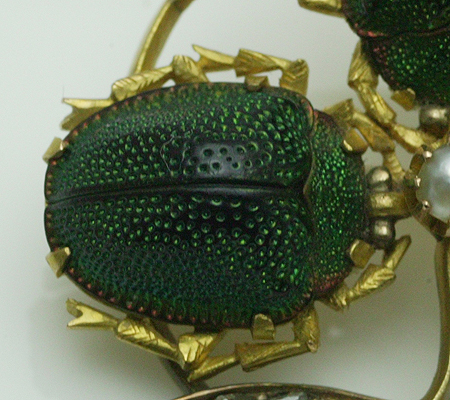 アンティークジュエリー コガネムシ ブローチ