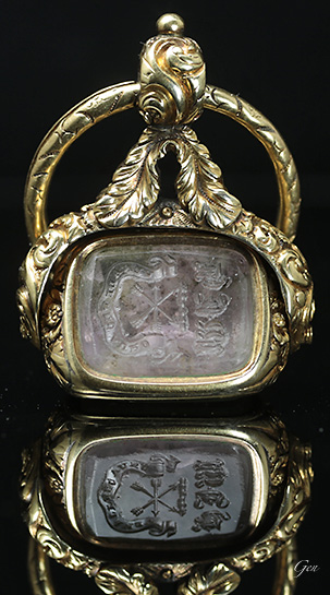 貴族の紋章 ジョージアン 回転式シール | アンティークジュエリー ルネサンス