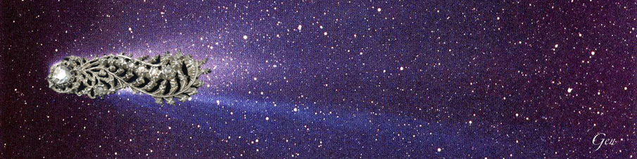 ハレー彗星　ブローチ　アンティークジュエリー