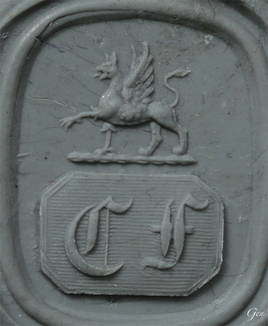 グリフィン 貴族の紋章 インタリオ シールフォブ アンティークジュエリー