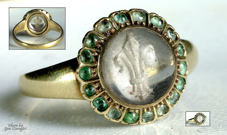 アンティーク リング 指輪 フルール・ド・リス ブルボン王家紋章
