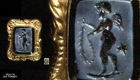 古代ローマ、ニコロのインタリオ付きボタン